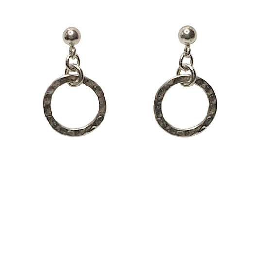 Hammered Circle Earrings