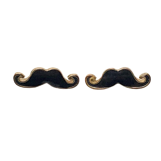 Handlebar Mustache Post Earrings