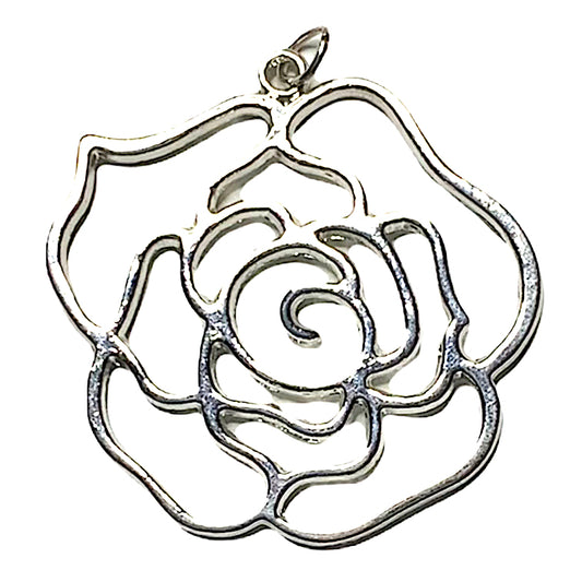 Rose Outline Pendant