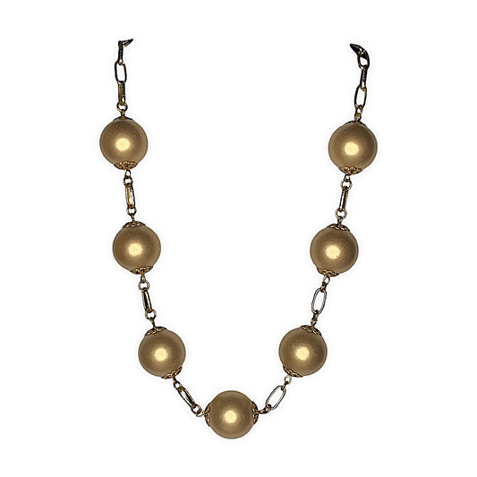 Gold Pearl Necklace