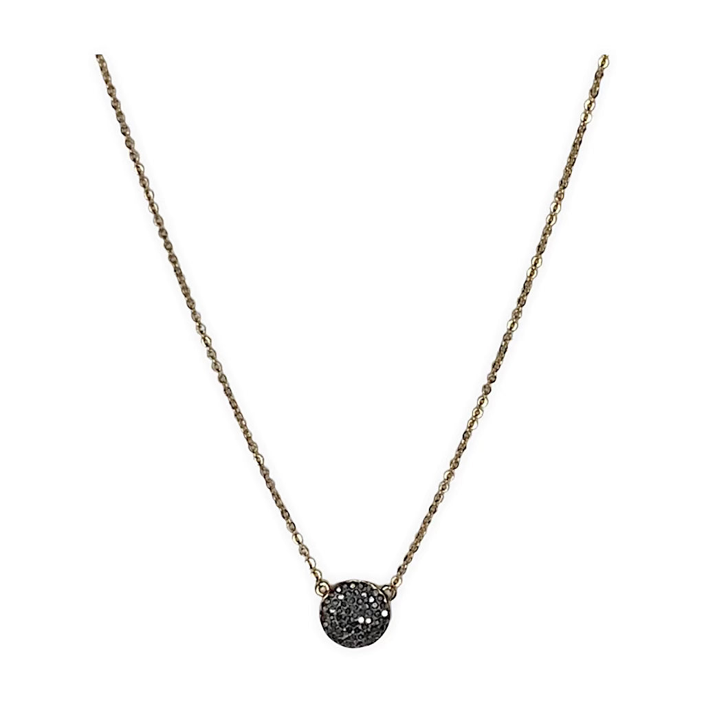 Black Pave' Circle Necklace