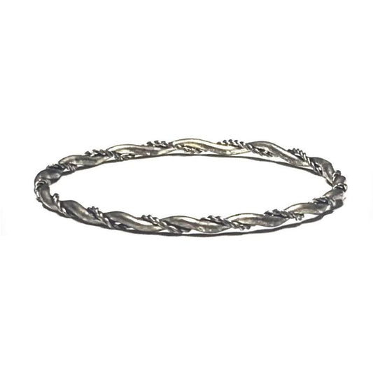 Sterling Silver Twisted Bangle Bracelet