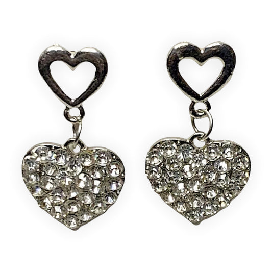 Pave' Heart Earrings